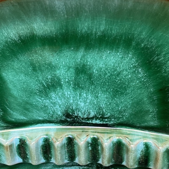 Rare and unique Green Blue Mountain  Ceramic Ashtrays set of 3 - Picture 12 of 16